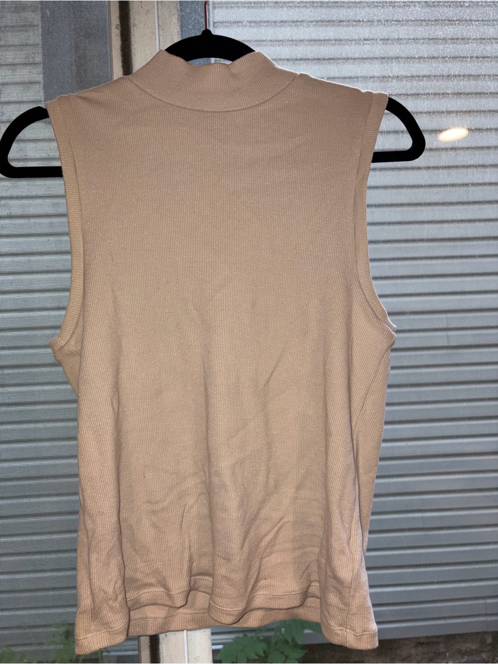 GAP Sleeveless Mock Neck Tank - Beige